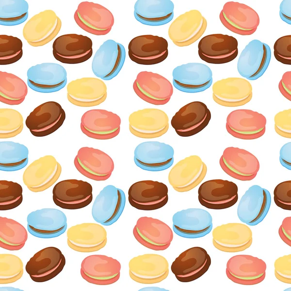 Modèle appétissant avec des macarons — Image vectorielle