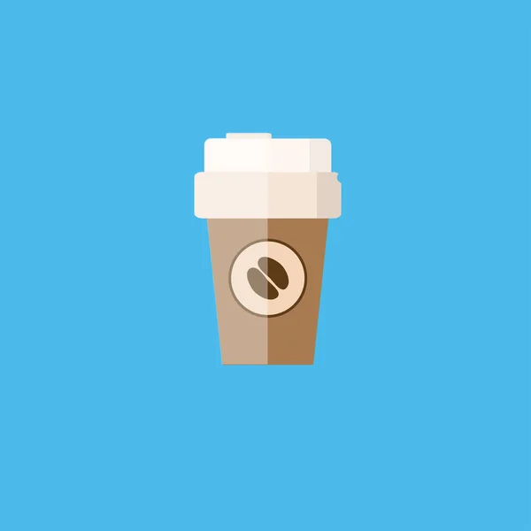 Кофейная чашка с логотипом кофейных зерен — стоковый вектор