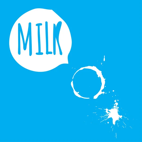 Stříkající mléko a prvky pro design. Dobré pro kavárny a menu. — Stockový vektor