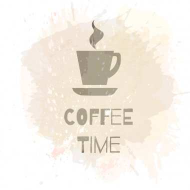 Kahve arka plan veya afiş, illüstrasyon, web, baskı şablonu.