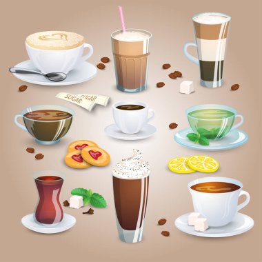 Çay içecekler, tatlılar ve Unlu Mamüller.