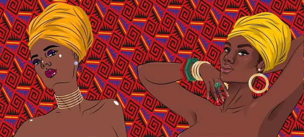 Afrika kökenli Amerikalı siyah güzellik kadın portre.