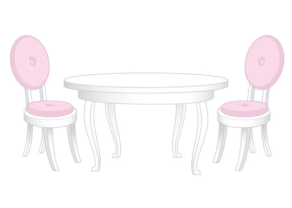 Dining set. Eettafel en stoelen — Stockvector