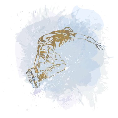 Paten. Grunge el işi eğilim splash arka plan.