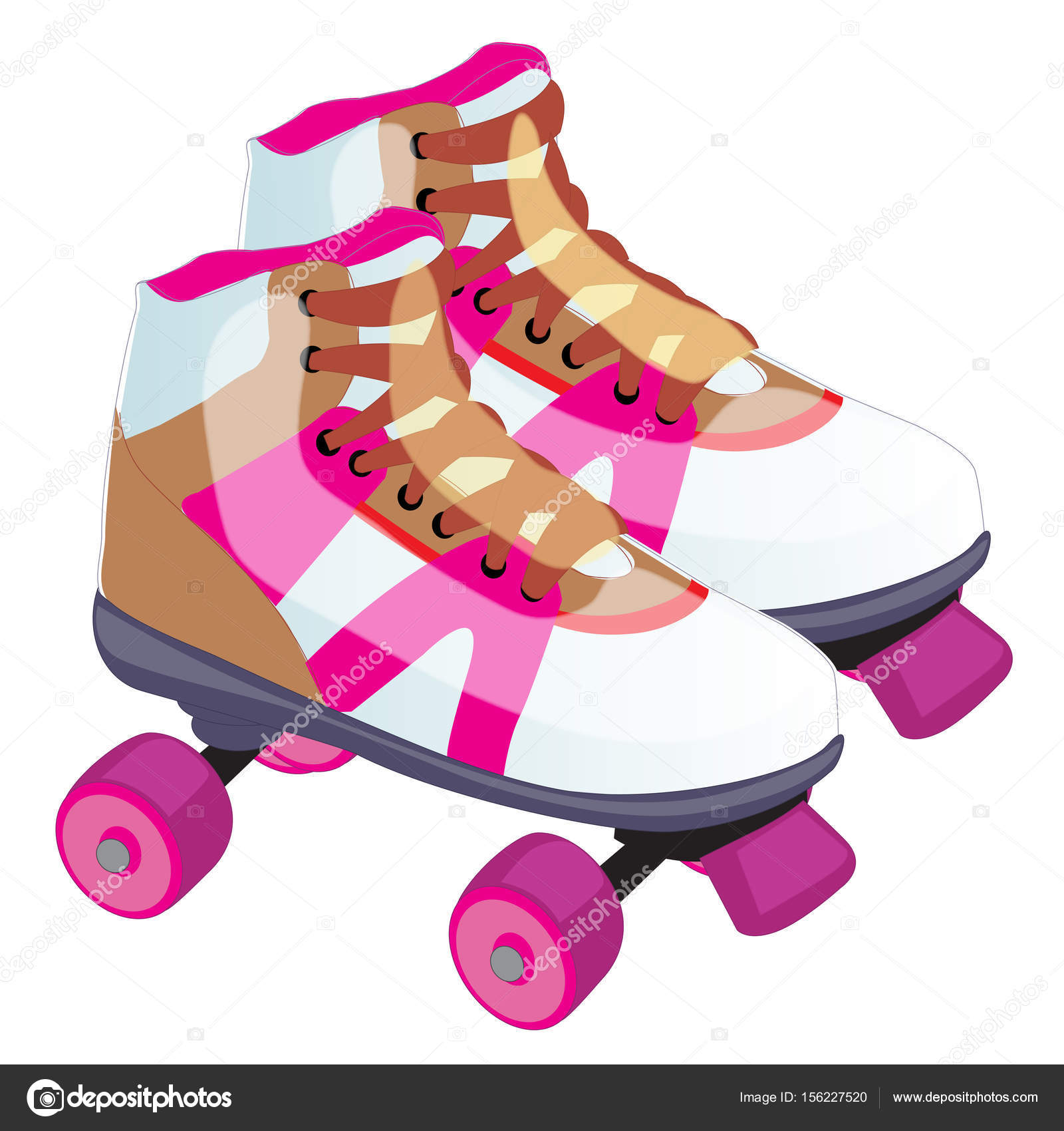 Skate retro design. A roller skate classic commonly used and popular in