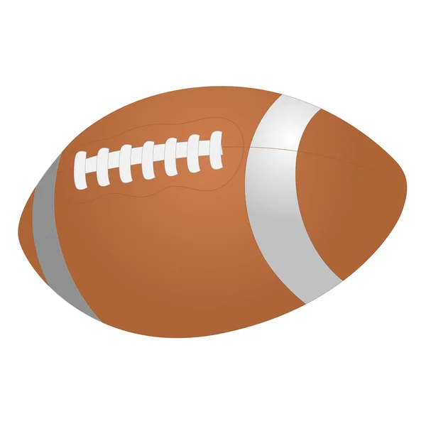 Amerikaans voetbal bal, Voetbal bal, rugbybal. Vectorillustratie. Geïsoleerd op witte achtergrond. — Stockvector