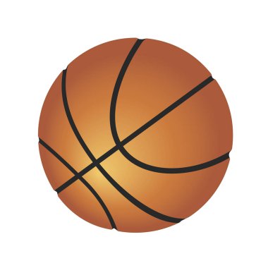 Top basketbol oynamak için. Vektör çizim. Beyaz arka plan üzerinde izole