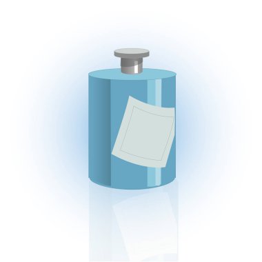 Kozmetik şişe, kapsayıcı. Dağıtıcı krem, çorba, köpükler ve diğer kozmetik için. Boş logo etiket. Vektör çizim.