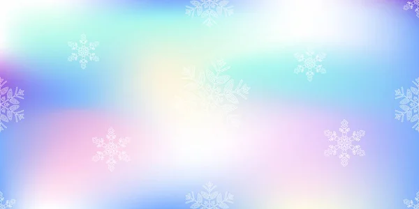 雪の結晶ソフトカラーと鮮やかなベクトル背景. — ストックベクタ