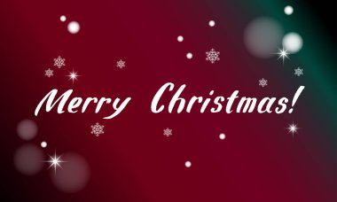 Yazı ile neşeli Noel kartı. Vektör çizim