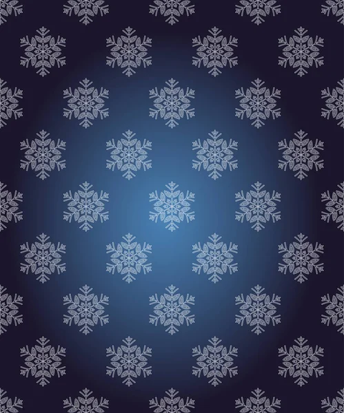 Vektor sömlöst mönster med snöflingor. Vinter bakgrund. — Stock vektor