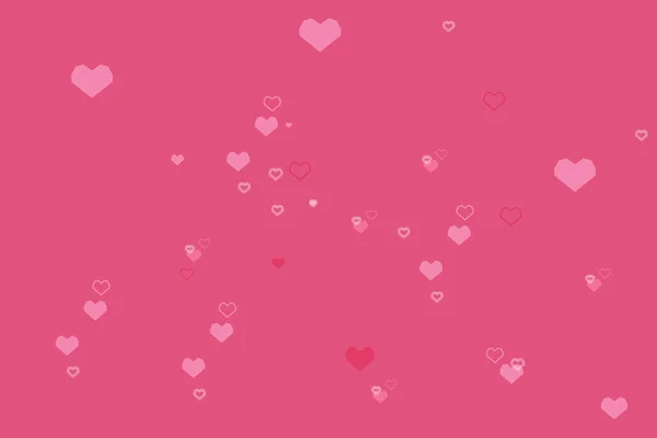 Romantic Happy Valentines Day background with small hearts. Vector design. — Stock Vector