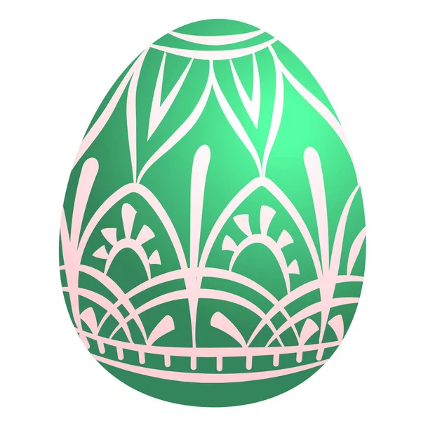 Colored Easter egg. Vector illustration isolated on white background. Clipart for the holiday design and cards. — Stock Vector