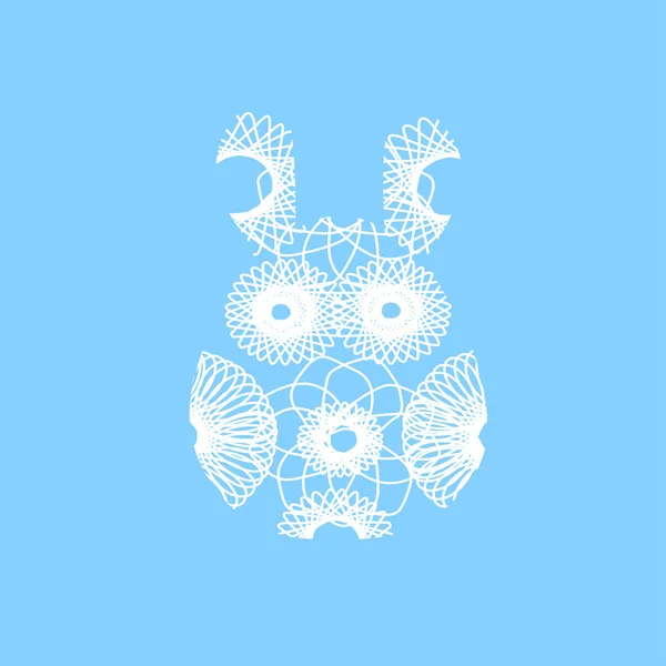 Silueta de conejo para patrón abstracto. Ilustración vectorial. Conejito inusual para el diseño de Pascua y tarjetas . — Vector de stock