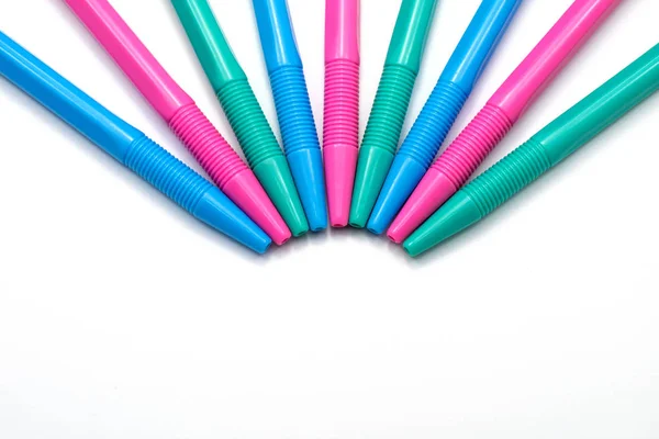 Colorful pens  isolated on white background. — Stock Photo, Image