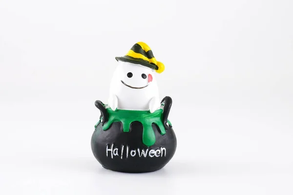 Halloween décoration accessoire effrayant fantôme mignon isolé sur fond blanc — Photo