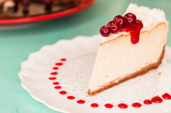 Tarta de queso con arándanos — Foto de Stock