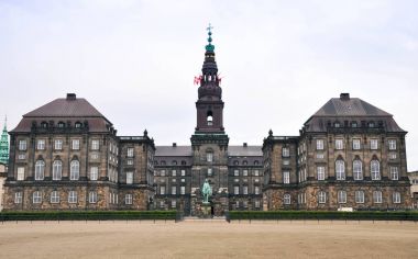 Christianborg Sarayı Önden Görünüm Kopenhag, Danimarka