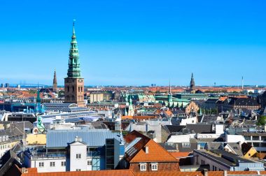 Kopenhag, Danimarka havadan görünümü