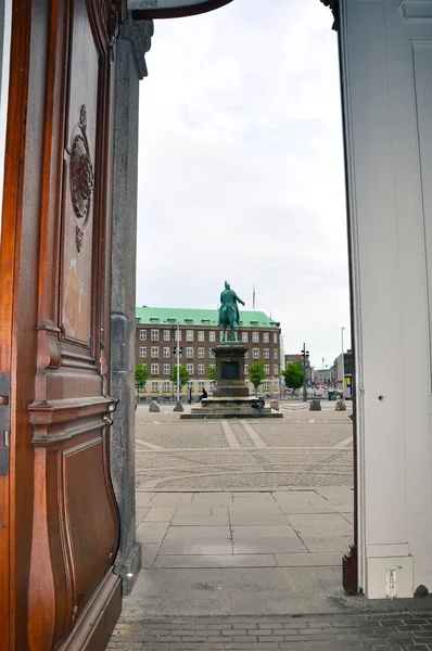 Zachód słońca Scenic lato w stare miasto Kopenhaga, Dania — Zdjęcie stockowe