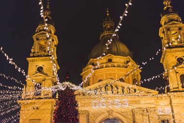 Saint Stephen Bazilikası kare, Noel ruh Budapeşte Noel pazarı