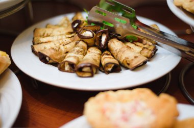 restoranda yemek büfesi, konferansta atıştırmalık, konsept catering