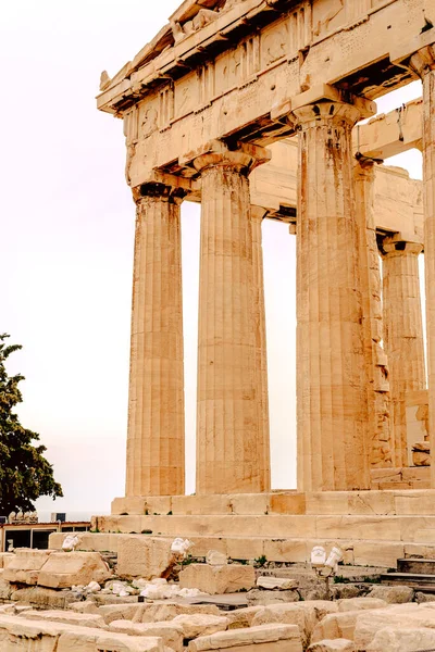 Parthenon on the Acropolis in Athens, Temple of Hephaestus, Greece, sunset — Stock Photo, Image