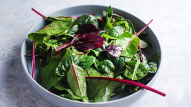 karışık taze salata yaprakları