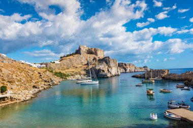St. Paul´s defne, Lindos acropoli tekne ve yelken tekne Balık tutma