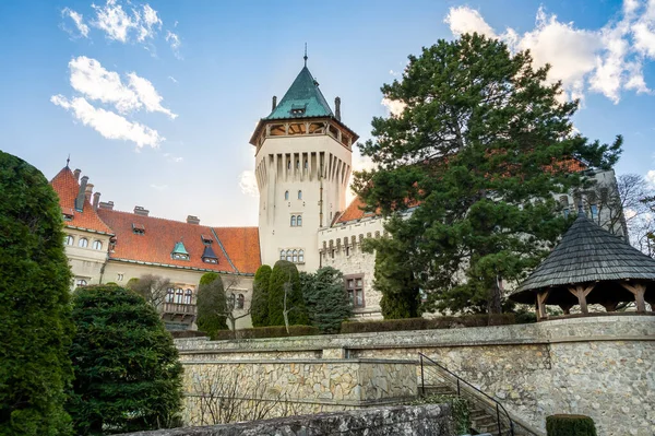 Torre Del Castillo Smolenice Construida Siglo Little Carpathians Eslovaquia — Foto de Stock