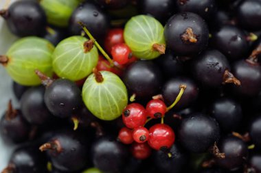 Plaka blackcurrants ve bektaşi ile güzel bir manzara 