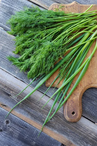 Eski ahşap tahta taze otlar Manzaralı 