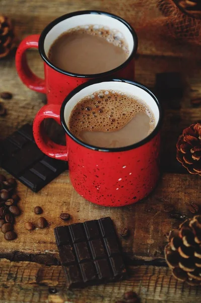 Leziz kakao ve çikolata ahşap tablo