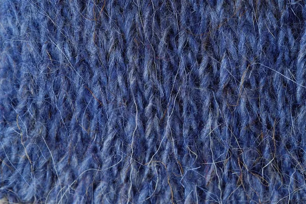 Vackra blå ull stickad textur för kläder — Stockfoto