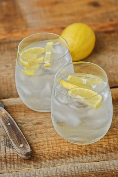 Fresh Lemonade Ice Lemon Table — Stock Photo, Image