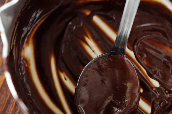 Köstliche Dicke Heiße Schokolade Braune Farbe — Stockfoto