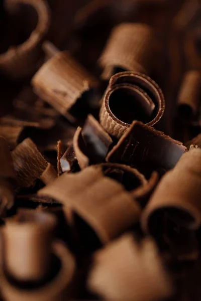 Delicioso Chocolate Negro Sobre Fondo Marrón —  Fotos de Stock