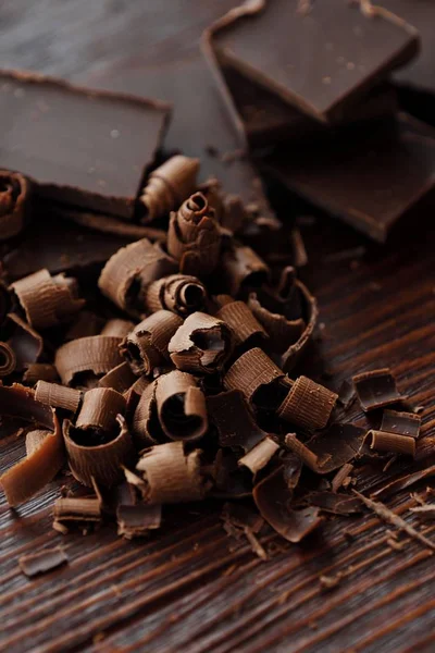 Вкусный Темный Шоколад Коричневом Фоне — стоковое фото