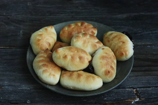 Delicious Fresh Pies Jam Breakfast — Stock Photo, Image