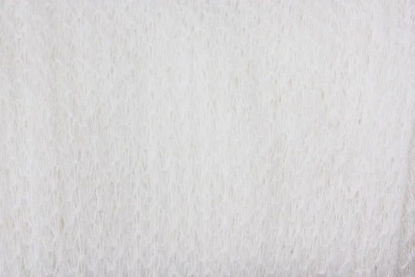 漂亮的白色针织围巾近景 — 图库照片