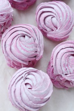 Delicious fresh black currant marshmallows for Breakfast macro