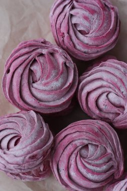 Delicious fresh black currant marshmallows for Breakfast macro