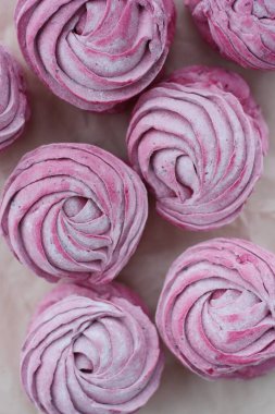 Delicious fresh black currant marshmallows for Breakfast macro