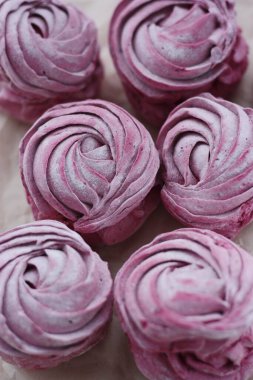 Delicious fresh black currant marshmallows for Breakfast macro