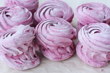 Delicious fresh black currant marshmallows for Breakfast macro