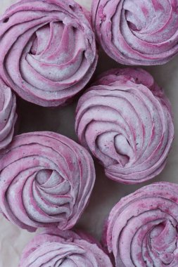 Delicious fresh black currant marshmallows for Breakfast macro