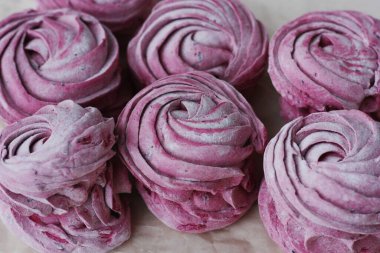 Delicious fresh black currant marshmallows for Breakfast macro