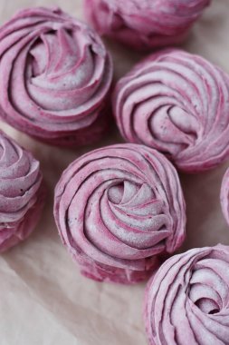 Delicious fresh black currant marshmallows for Breakfast macro