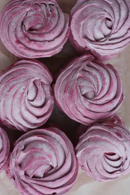Delicious fresh black currant marshmallows for Breakfast macro