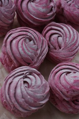 Delicious fresh black currant marshmallows for Breakfast macro